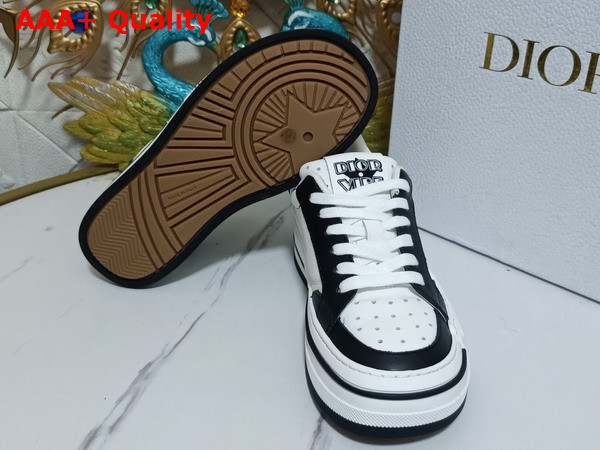 Dior D Freeway Sneaker White and Black Calfskin Replica