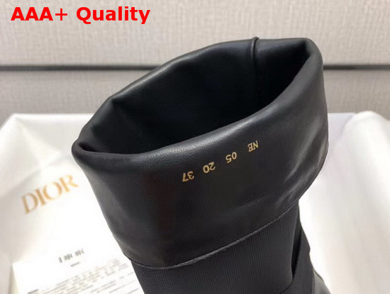 Dior D Major Boot Black Technical Fabric and Calfskin Replica