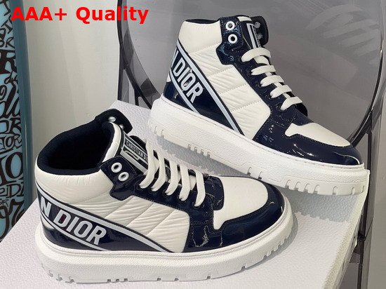 Dior D Player Sneaker Black and White Quilted Nylon Replica