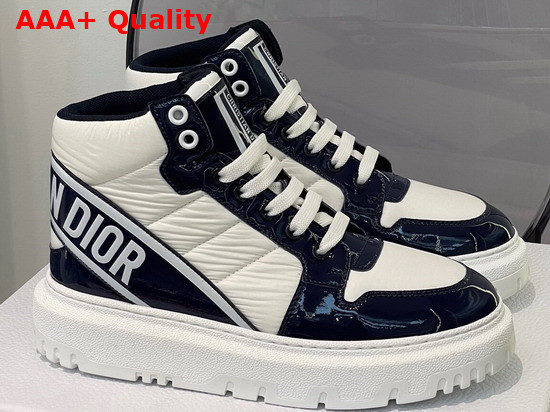 Dior D Player Sneaker Black and White Quilted Nylon Replica