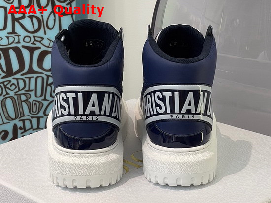 Dior D Player Sneaker Navy Blue Quilted Nylon Replica