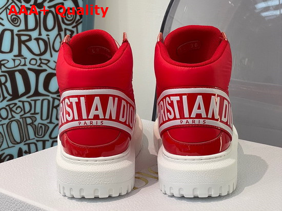 Dior D Player Sneaker Red Quilted Nylon Replica