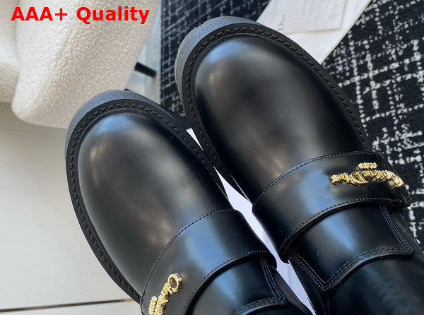 Dior D Quest Ankle Boot in Black Calfskin Replica