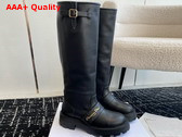 Dior D Quest Boot in Black Calfskin Replica