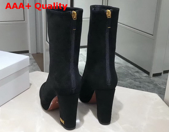 Dior D Rise Ankle Boot in Black Suede Calfskin Replica