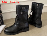 Dior D Trap Ankle Boot in Black Calfskin Replica