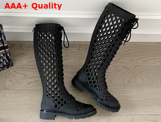 Dior D Trap Boot Black Matte Calfskin KCI655CFM Replica