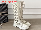 Dior D Trap Boot White Calfskin Replica