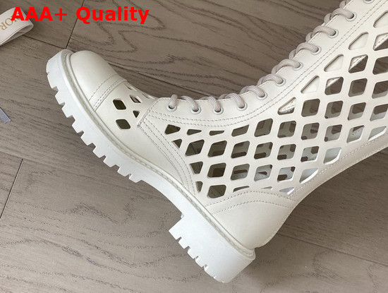 Dior D Trap Boot White Calfskin Replica