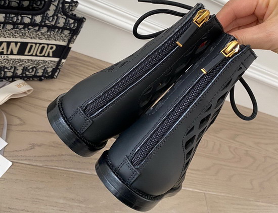 Dior D Trap Sandal in Black Matte Calfskin Replica