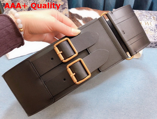 Dior D Waist Belt Black Smooth Calfskin 10cm Replica