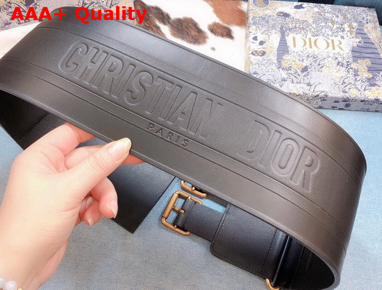 Dior D Waist Belt Black Smooth Calfskin 10cm Replica