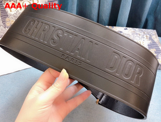 Dior D Waist Belt Black Smooth Calfskin 10cm Replica