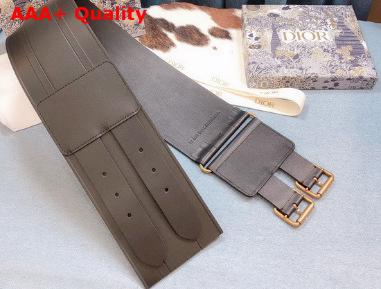 Dior D Waist Belt Black Smooth Calfskin 10cm Replica