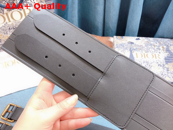 Dior D Waist Belt Black Smooth Calfskin 10cm Replica