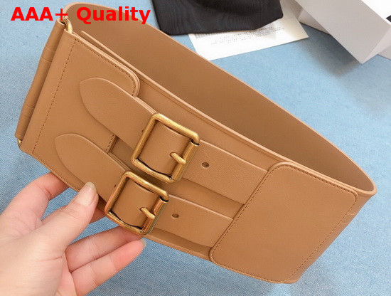 Dior D Waist Belt Light Cuoio Colored Smooth Calfskin 10cm Replica