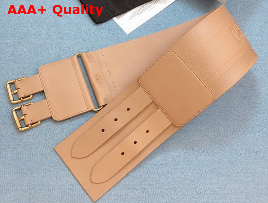 Dior D Waist Belt Light Cuoio Colored Smooth Calfskin 10cm Replica