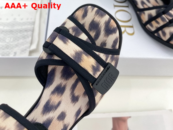 Dior D Wander Sandal Beige Multicolor Mizza Printed Technical Fabric Replica