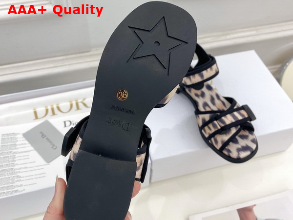 Dior D Wander Sandal Beige Multicolor Mizza Printed Technical Fabric Replica