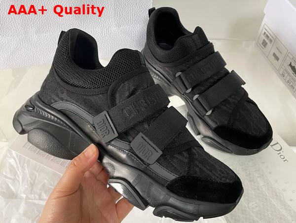 Dior D Wander Sneaker Black Dior Oblique Technical Fabric Replica