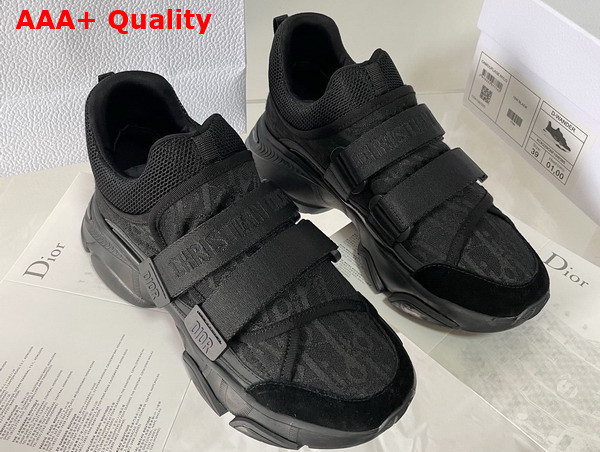 Dior D Wander Sneaker Black Dior Oblique Technical Fabric Replica