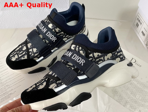 Dior D Wander Sneaker Deep Blue Dior Oblique Technical Fabric Replica