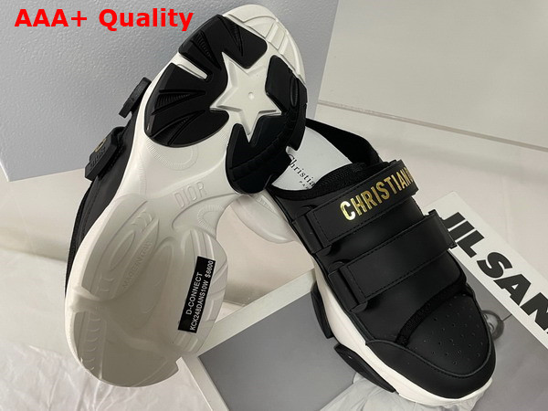 Dior D Wander Sneaker in Black Calfskin Open Back Sneaker Replica