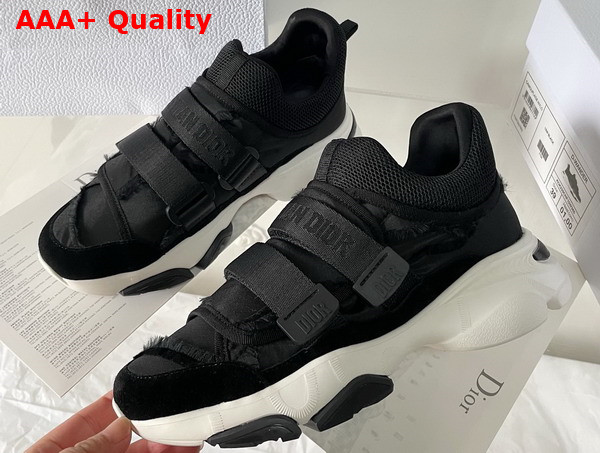 Dior D Wander Sneaker in Black Camouflage Technical Fabric Replica