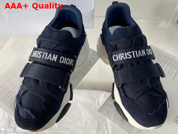 Dior D Wander Sneaker in Deep Blue Camouflage Technical Fabric Replica