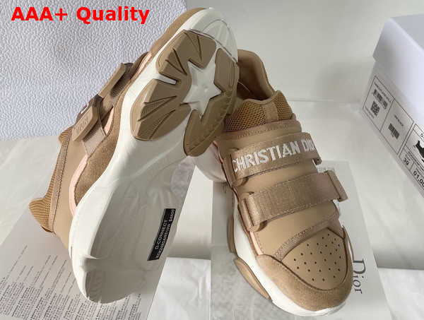 Dior D Wander Sneaker in Light Brown Calfskin Replica