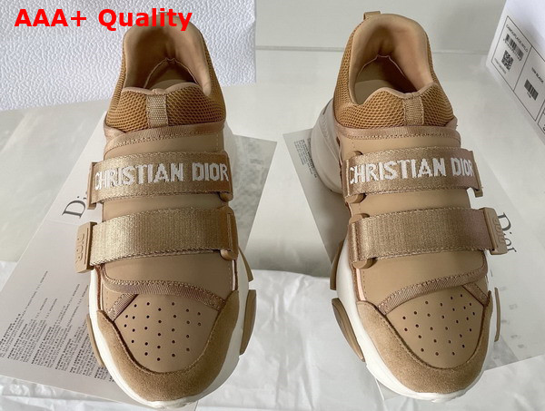 Dior D Wander Sneaker in Light Brown Calfskin Replica