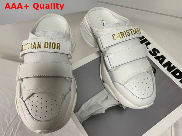 Dior D Wander Sneaker in White Calfskin Open Back Sneaker Replica