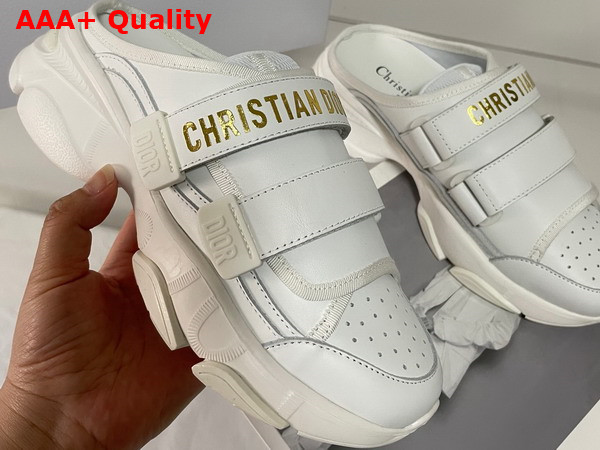 Dior D Wander Sneaker in White Calfskin Open Back Sneaker Replica