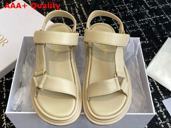 Dior D Wave Sandal Beige Lambskin Replica