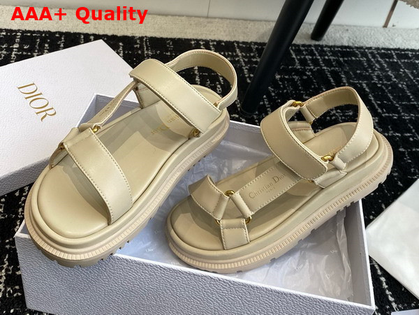 Dior D Wave Sandal Beige Lambskin Replica