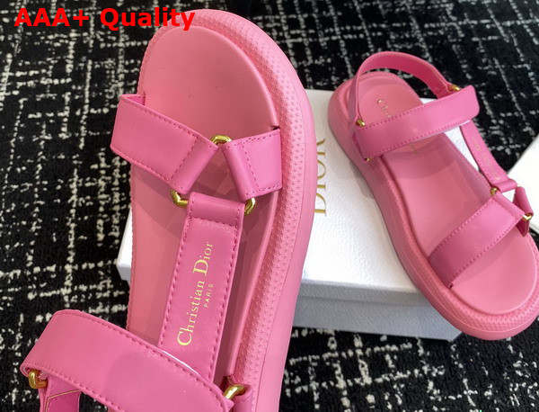 Dior D Wave Sandal in Candy Pink Lambskin Replica