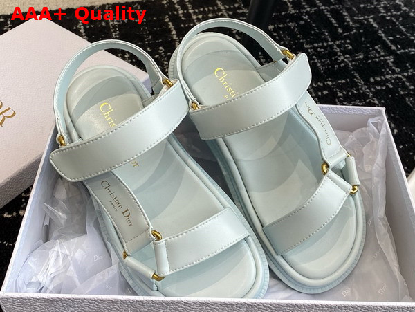 Dior D Wave Sandal in Pastel Blue Lambskin Replica