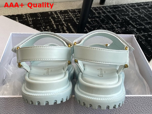 Dior D Wave Sandal in Pastel Blue Lambskin Replica