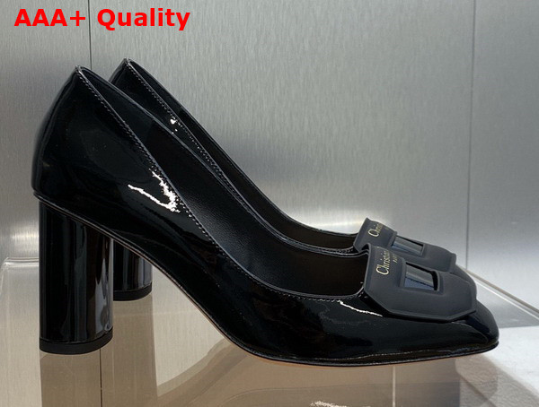 Dior Day Pump in Black Patent Calfskin Replica