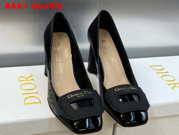 Dior Day Pump in Black Patent Calfskin Replica