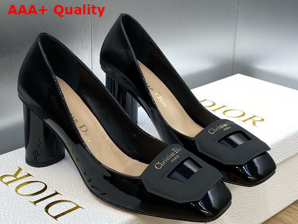 Dior Day Pump in Black Patent Calfskin Replica