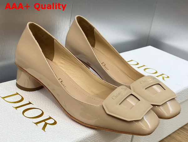 Dior Day Pump in Nude Patent Calfskin Replica