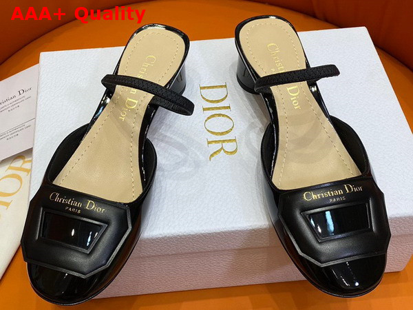 Dior Day Slingback Pump Black Patent Calfskin Replica