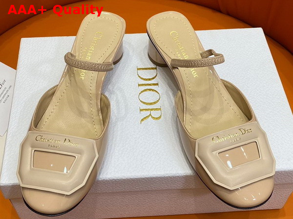 Dior Day Slingback Pump Nude Patent Calfskin Replica