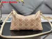 Dior Dream Bag Dusty Ivory Cannage Cotton with Bead Embroidery Replica