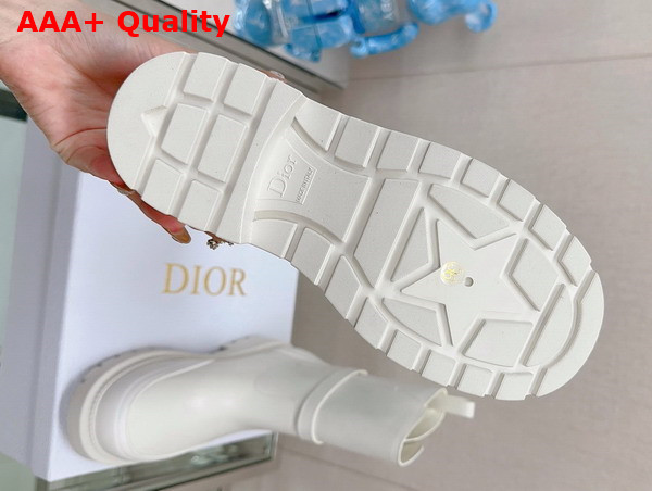 Dior Empreinte Ankle Boot White Calfskin and Rubber Replica