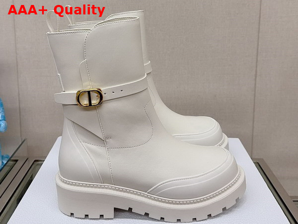 Dior Empreinte Ankle Boot White Calfskin and Rubber Replica