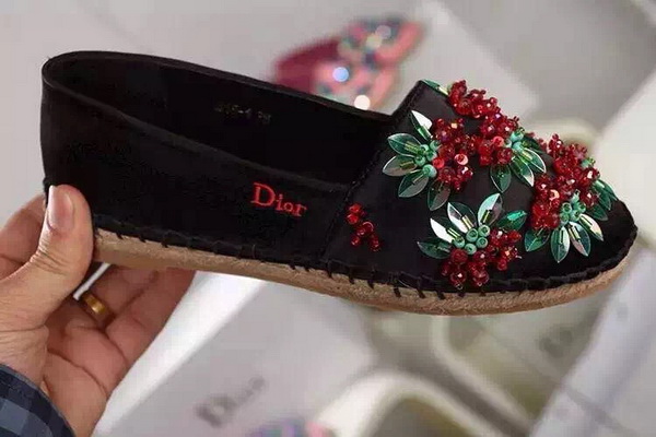 Dior Espadrill Shocking Black With Embroidery for Sale