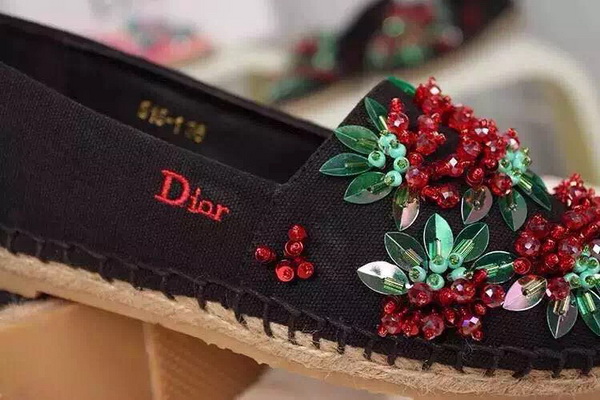 Dior Espadrill Shocking Black With Embroidery for Sale