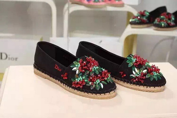 Dior Espadrill Shocking Black With Embroidery for Sale